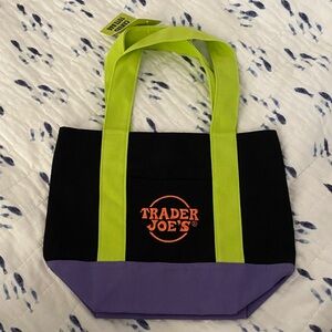 Black, Green, and Purple Trader Joe’s Tote Bag